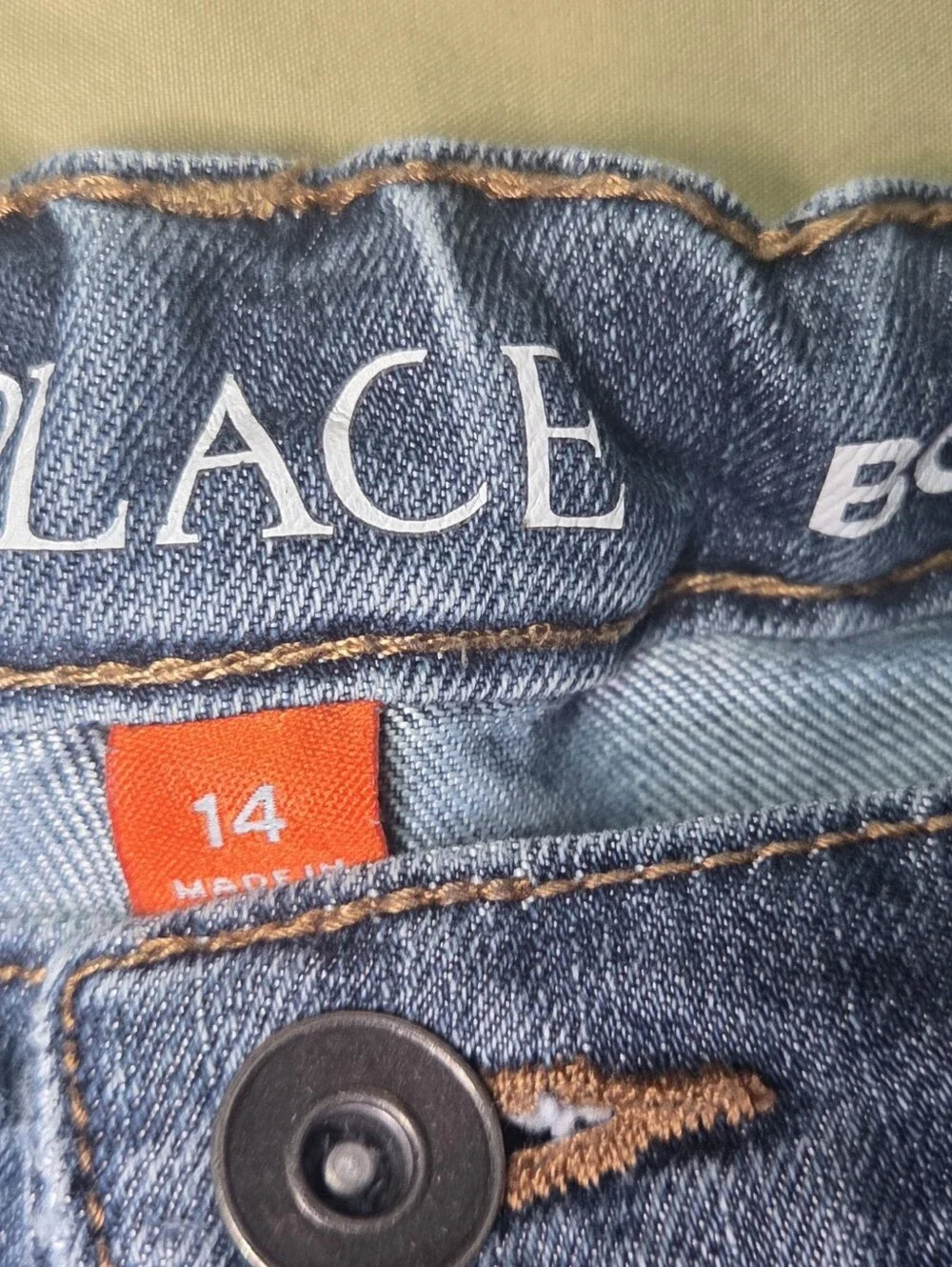 The Children's Place Boys Bootcut Jeans Size 14 Medium Blue Adjustable Waist